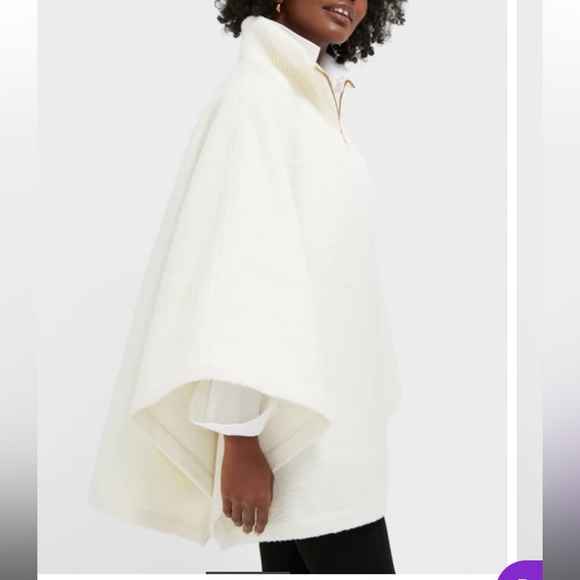 Tuckernuck Winter White Boucle High-Neck Poncho - Picture 5 of 15